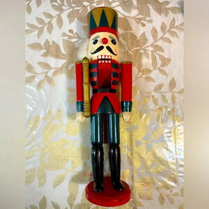 15 inches Christmas Nutcracker Decoration Soldier in Red and Green Outfit